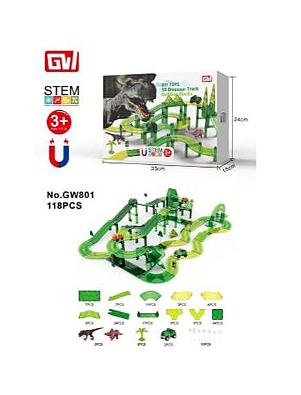 118-Piece Track Set with 2 Light-Up Cars