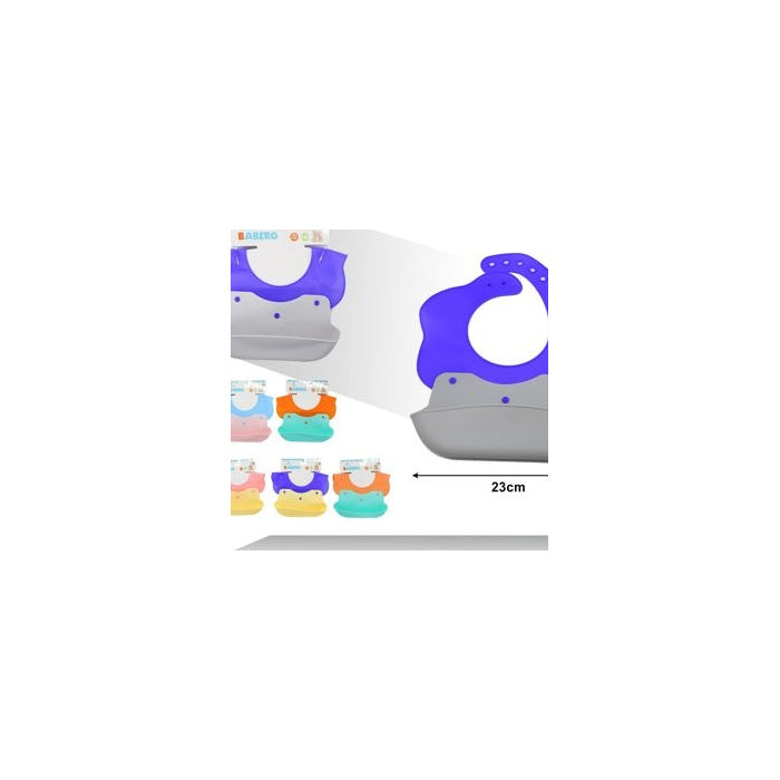 Silicone Bib with Ruffle Edge, 30 x 23 cm
