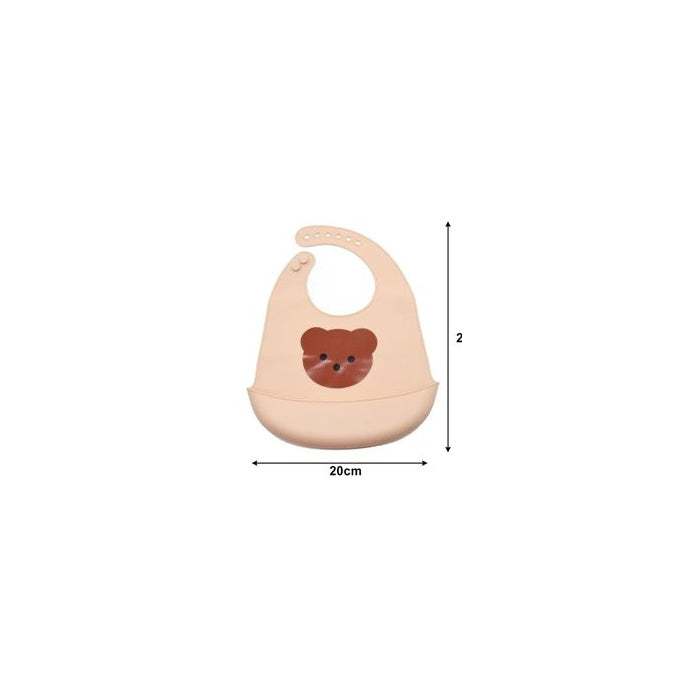 Bear Silicone Bib, 26 x 20 cm