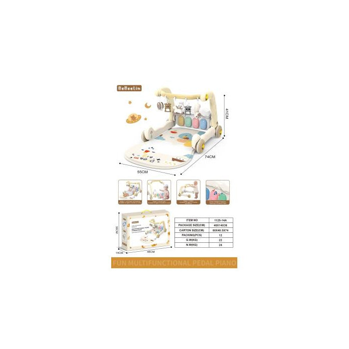 2-in-1 Baby Walker & Play Gym