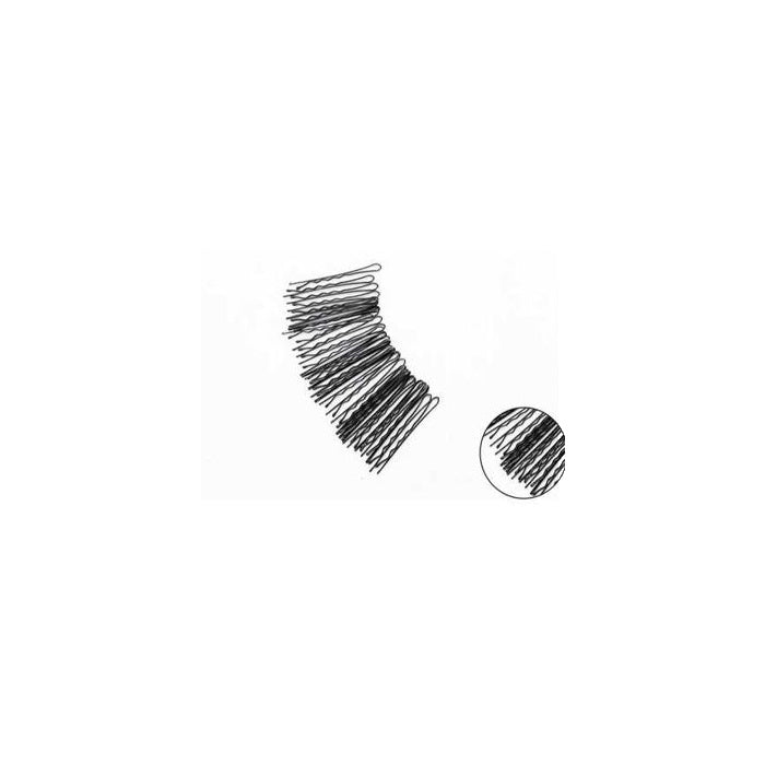 Wavy Bobby Pins, Black, 30pc