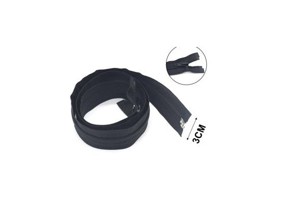 Black and White Nylon Zippers, 31.5 in