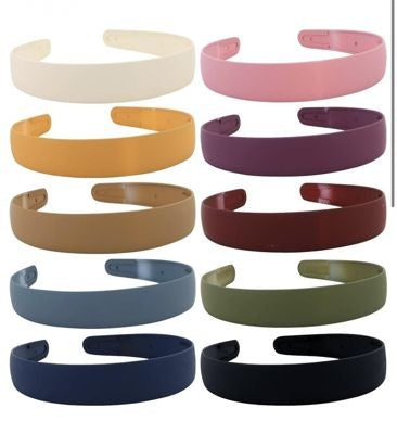 Black-Edged Plastic Headband, 0.98 in Wide
