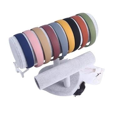 Black-Edged Plastic Headband, 0.71 in Wide