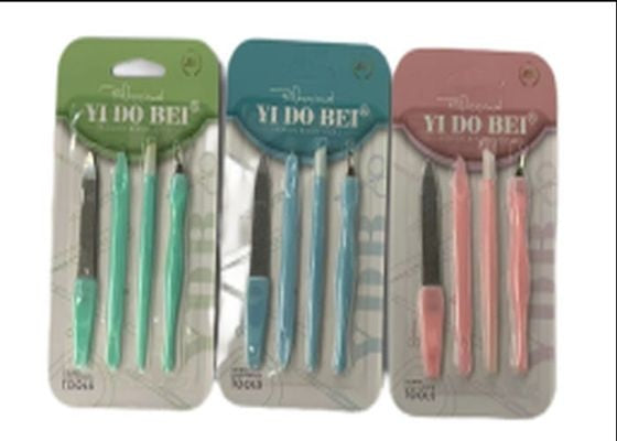 Manicure Set with Cuticle File, Nail File and Silicone Tool