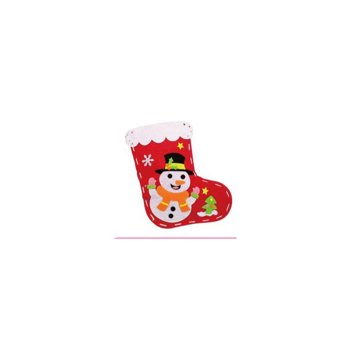 Christmas Stocking with Snowman Design
