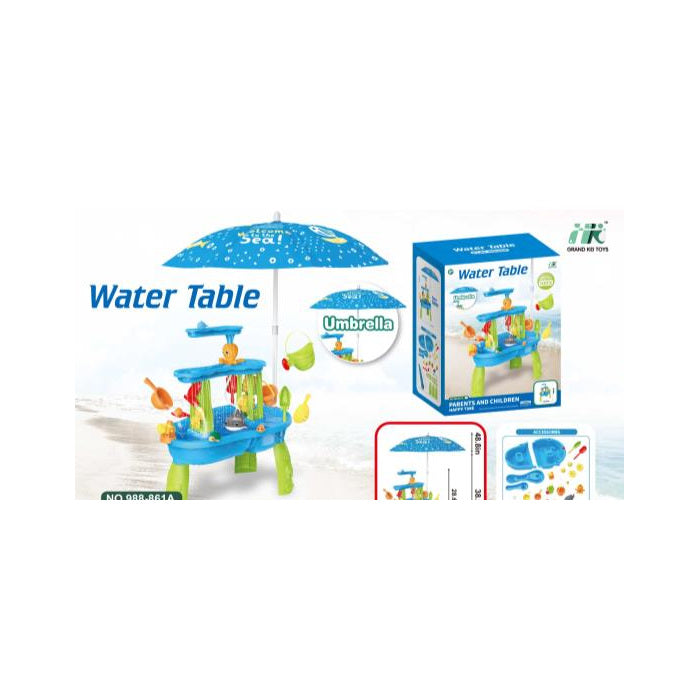 Electric Beach Water Play Table with Umbrella