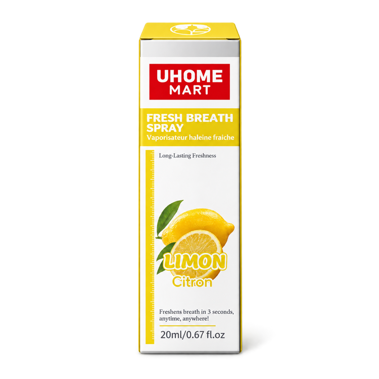 UHOME MART Fresh Breath Spray, Lemon, 20mL