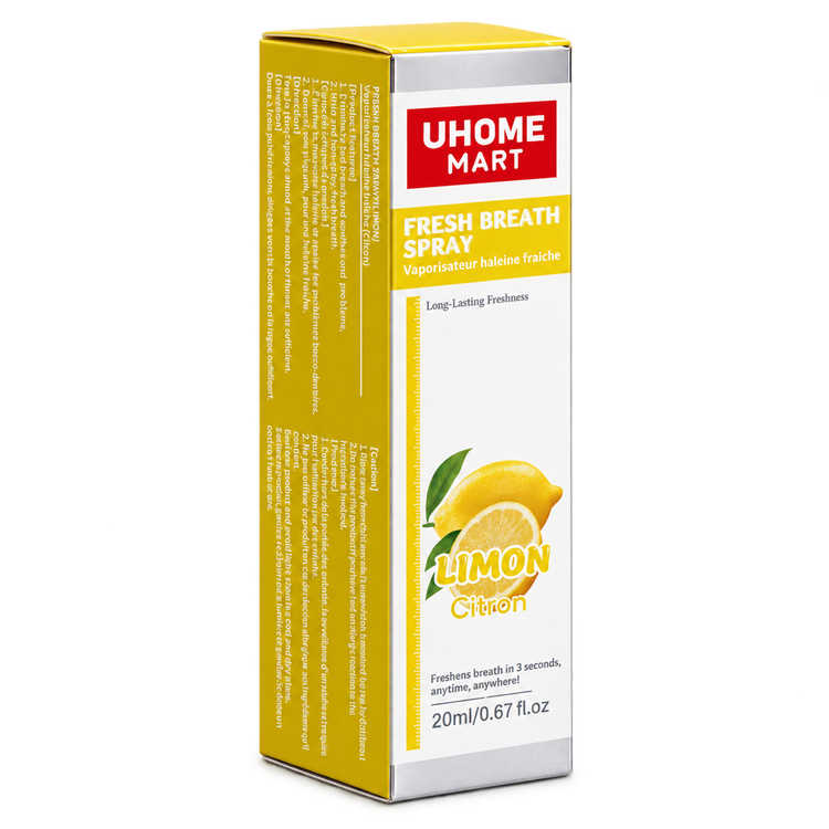 UHOME MART Fresh Breath Spray, Lemon, 20mL