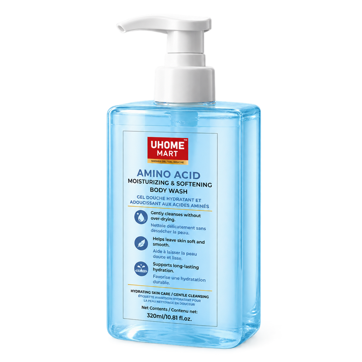 UHOME MART Amino Acid Moisturizing Body Wash, 320mL