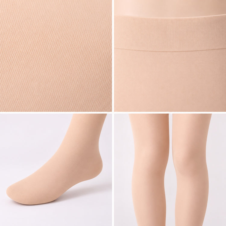 UHOME MART Warm Tights for Women, Double Layer 320 Denier Equivalent, Natural Bare-Skin Tone, M-LL